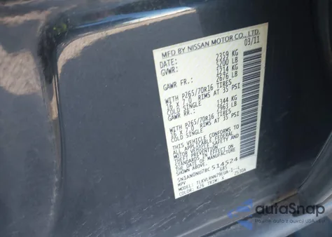 2011 Nissan Xterra S from USA, damaged, VIN 5N1AN0NU7BC514524